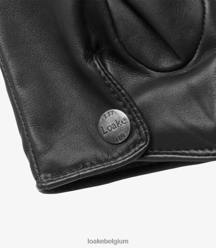 LoakeT08RD243 shackleton-handschoenen leer zwart