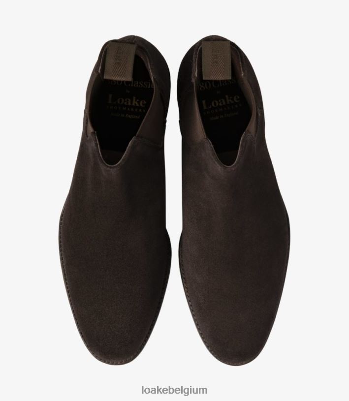 LoakeT08RD92 koperen poort laarzen donkerbruin suède