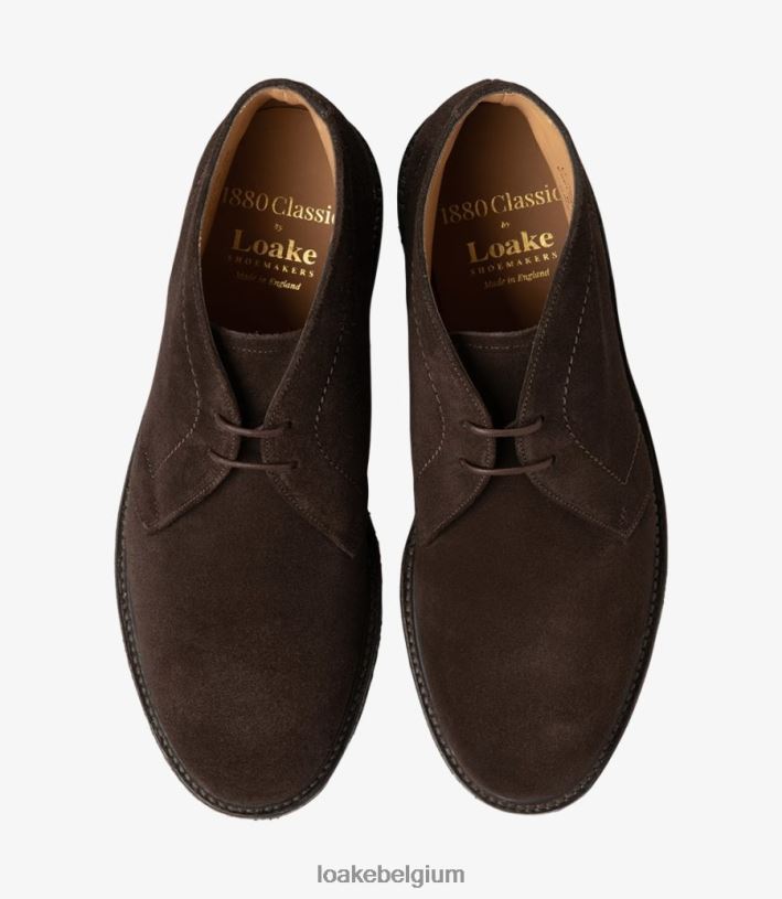 LoakeT08RD114 levende steen laarzen chocoladebruin suède