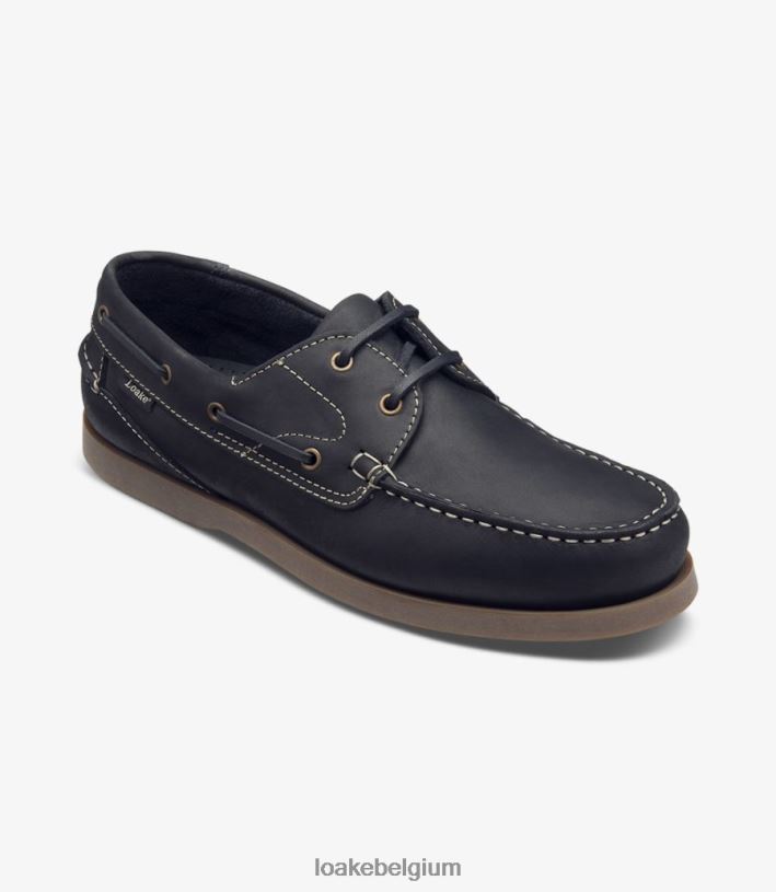 LoakeT08RD75 lymington bootschoenen marine nubuckleer