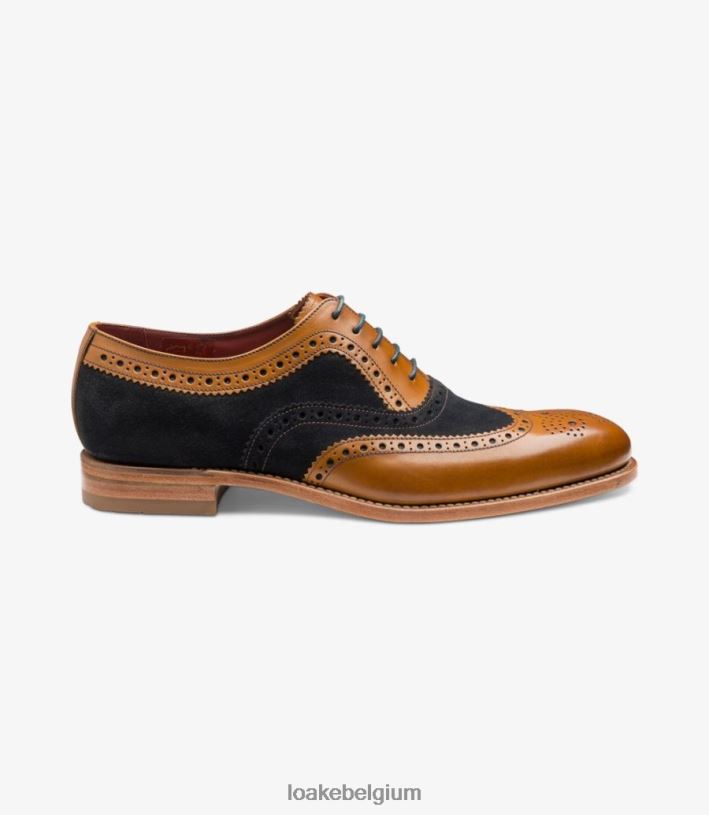 LoakeT08RD21 thompson brogues marine suède