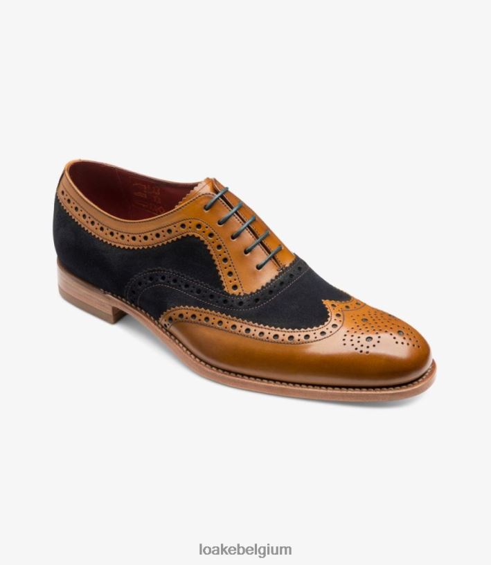LoakeT08RD21 thompson brogues marine suède