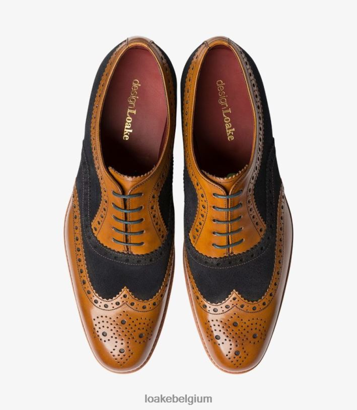 LoakeT08RD21 thompson brogues marine suède