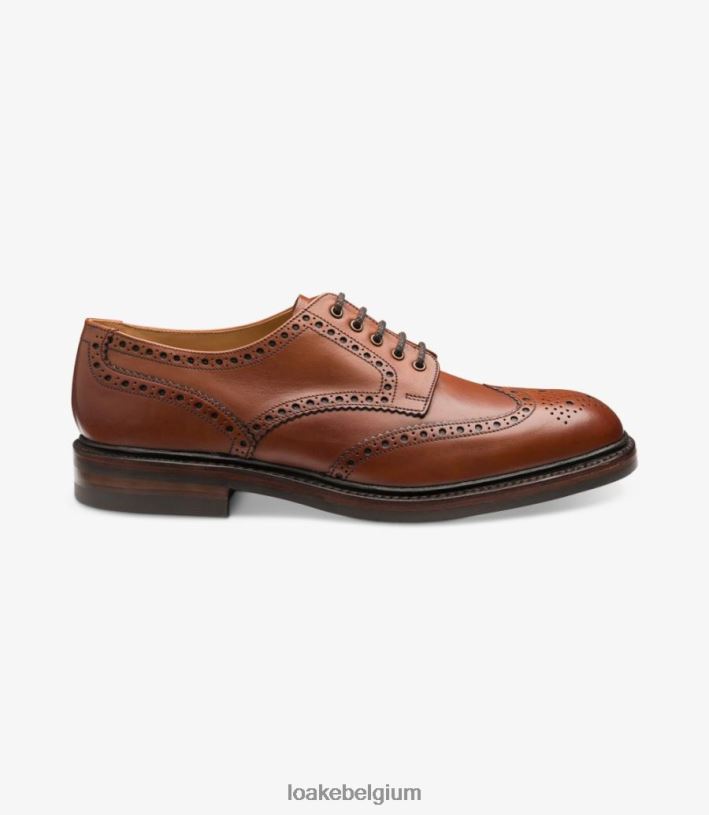 LoakeT08RD6 borst brogues mahonie