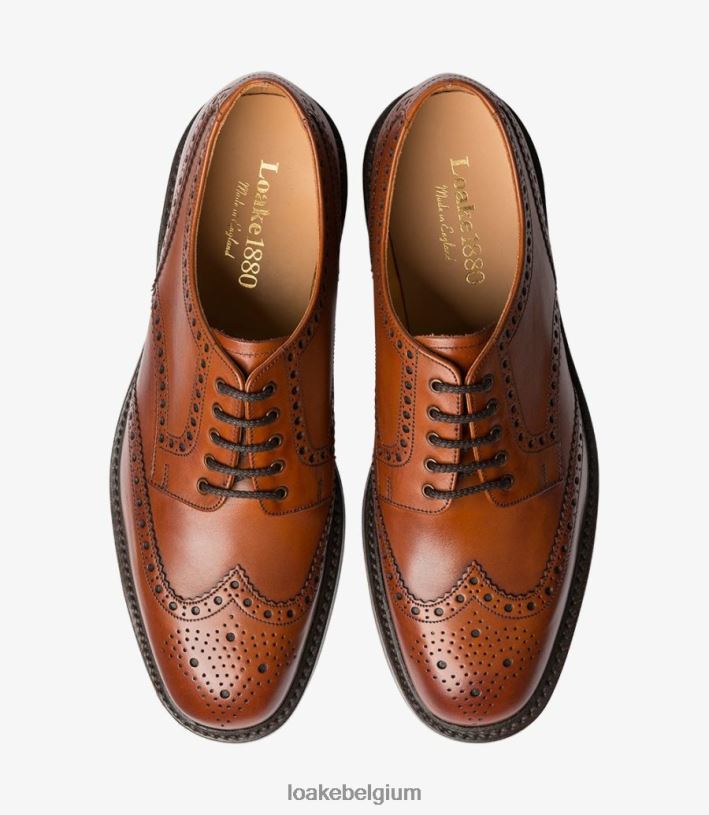LoakeT08RD6 borst brogues mahonie