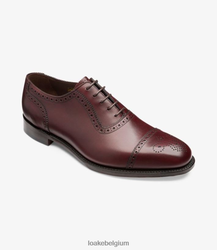 LoakeT08RD169 strand semi brogues bordeaux