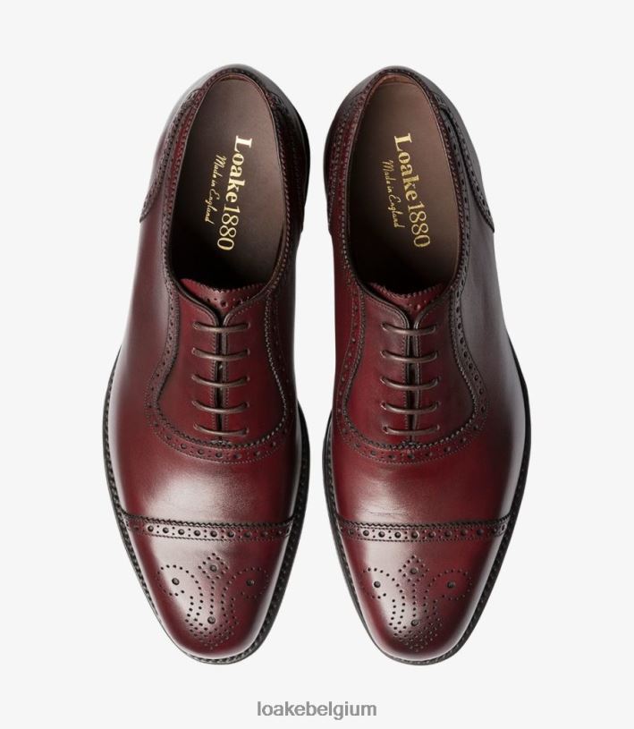 LoakeT08RD169 strand semi brogues bordeaux