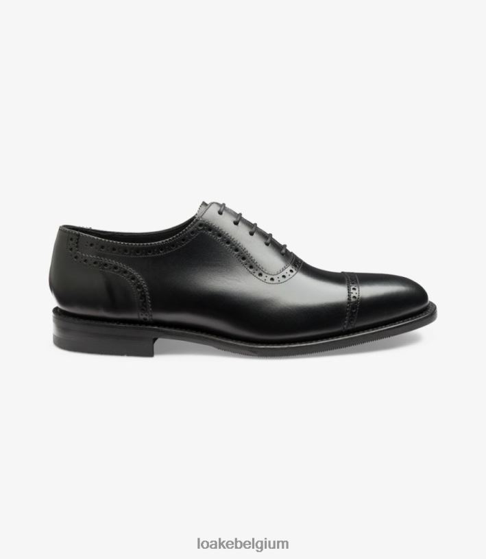 LoakeT08RD172 vloot semi brogues zwart