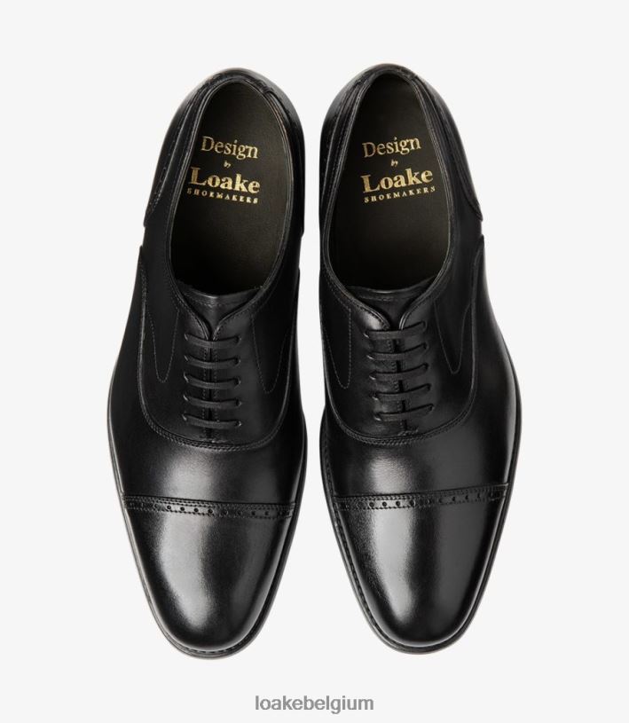 LoakeT08RD175 knuffels semi brogues zwart