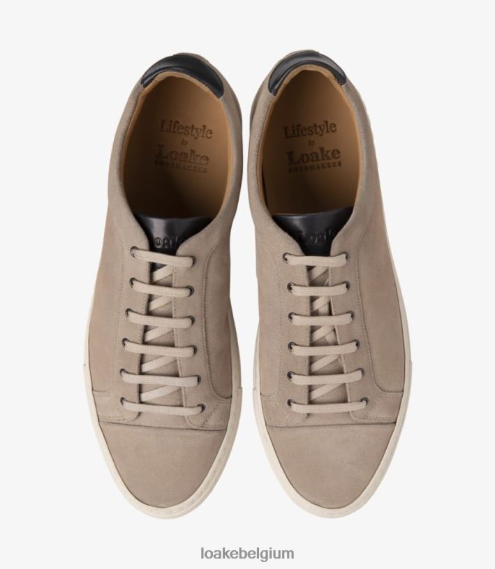 LoakeT08RD33 streepje sportschoenen & sportschoenen steen suède