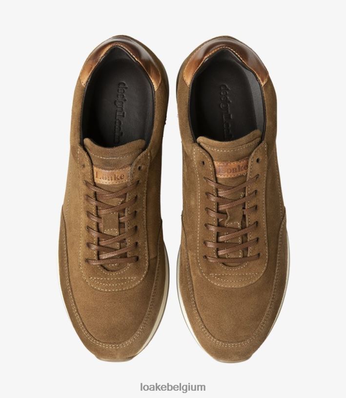 LoakeT08RD40 balustrade sportschoenen & sportschoenen lichtbruin suède